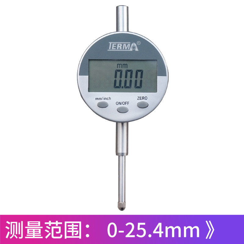 特马数显百分表0-12.7/0-25.4 0.01mm电子指示表校准测量表位移表