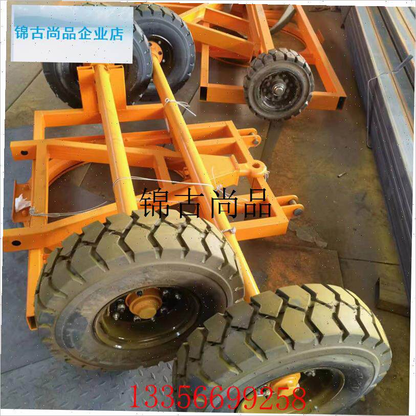 牵引平板拖车配件牵引转盘弹簧A减震重型实心胎牵引头组合件零部,