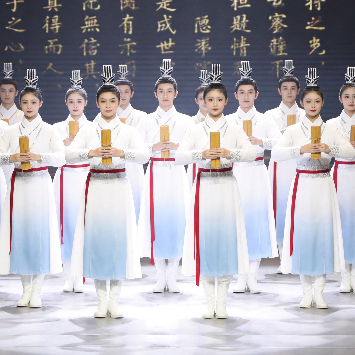 壮志少年行儿童舞蹈演出服少年志水墨朗诵国学汉服古典舞表演服装