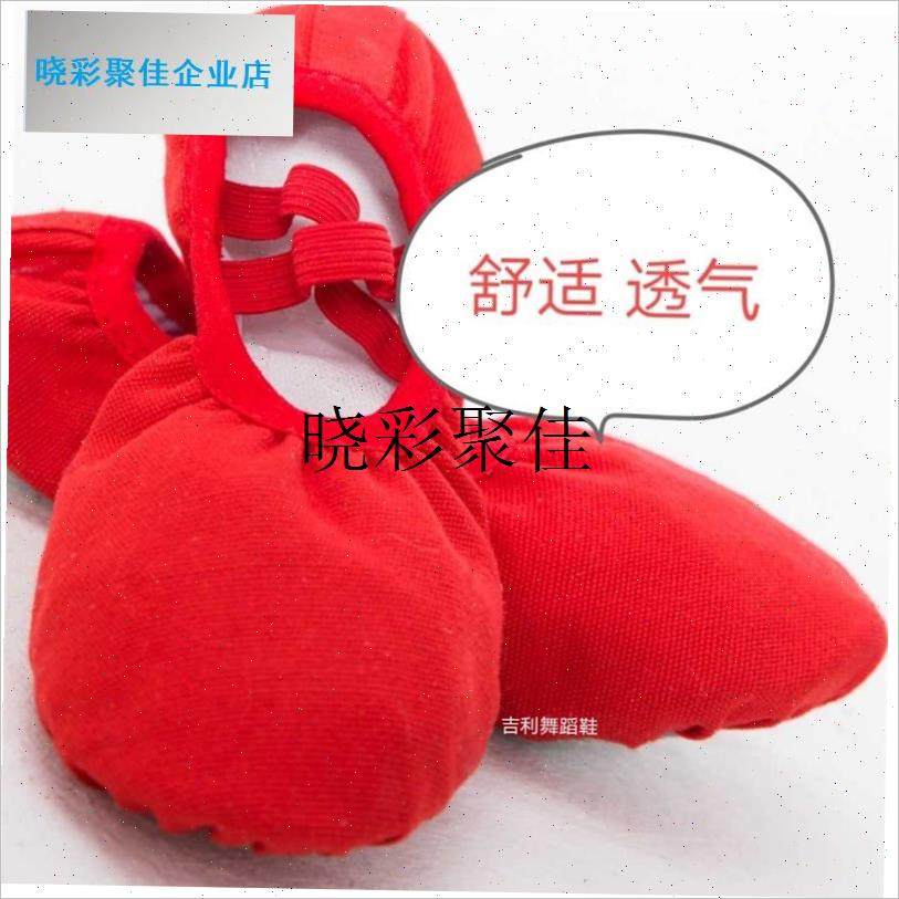 2023新d款儿童男女舞蹈鞋限量免系带松紧口包邮软底民族芭蕾舞肚l