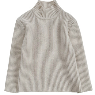 男童女童加绒毛衣一体绒儿童男孩秋冬季半高领加厚针织打底衫女孩