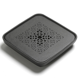 全陶瓷茶盘干泡茶台大小号 圆方形储水茶海功夫茶具托盘简约家用