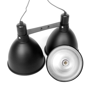 爬宠乌龟晒背灯双头高深桶防烫灯罩爬虫陆龟蜥蜴加热灯连体双灯罩