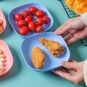 水果零食盘10个19.9元 送底座家用餐桌方形加深垃圾收纳吐骨碟