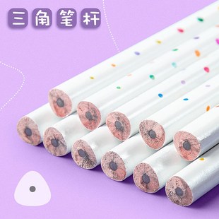 中华三角杆铅笔HB刻名字一年级文具定制刻字2H儿童小学生专用无毒