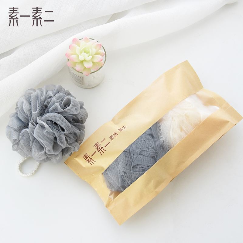 素一素二洗澡沐浴球大号浴花球泡泡浴球泡澡球搓背洗浴用品洗澡巾