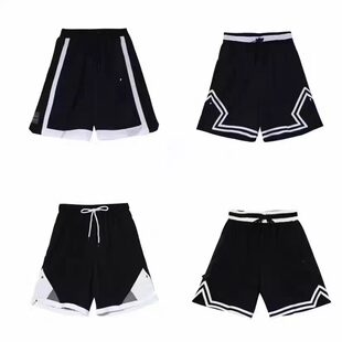 新款美式篮球运动短裤透气宽松四分裤大码跑步健身训练裤五分裤