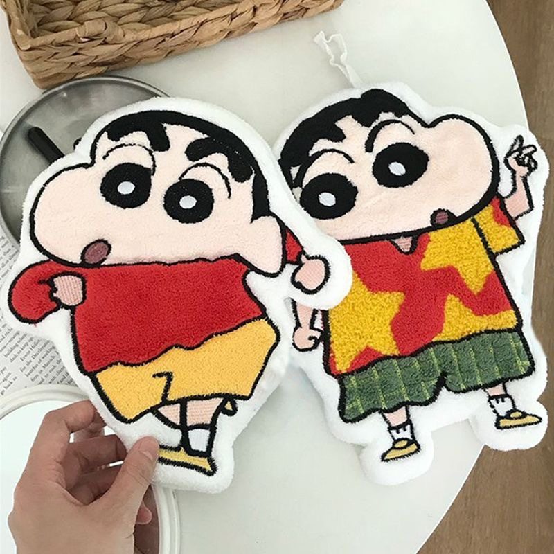 蜡笔小新擦手巾珊瑚绒挂式小毛巾