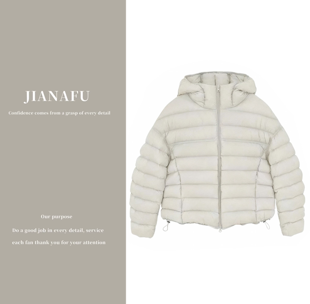 【超新发布·羽绒节】迦纳芙/JIANAFU 排骨羽绒服女外套厚