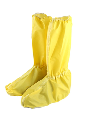 汉盾 ZB-P-M168 黄色胶条型防化靴套（防滑鞋底）5双/包 1包
