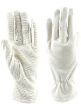 汉盾 HD-GP5509 涤棉30g 点塑防滑白色礼仪手套 （10付/包）