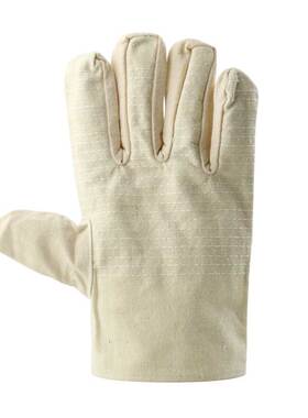 HANDUN汉盾 白色内衬黄甲帆布手套（2X2，24线） SF-P-M15