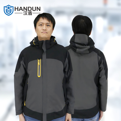汉盾 HD-BCP1883 三合一防风防雨保暖冲锋衣 深灰拼黑 S-4XL