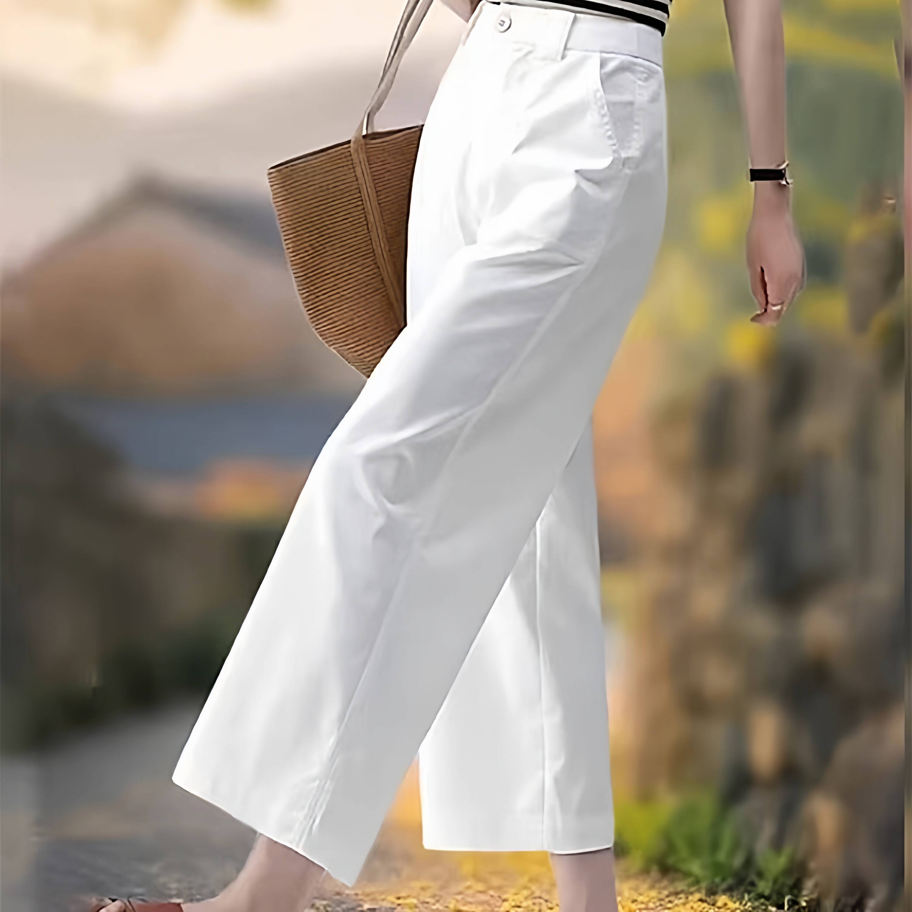 小个子裤九分八分夏季新款百搭薄款女2026休闲裤腿阔腿裤高档裤子