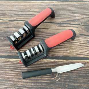 直销家用磨刀器磨刀石厨房小工具多功能手持快速三段磨刀工具 新款