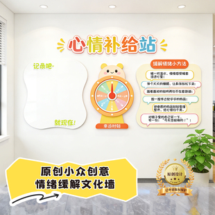 互动文化墙办公室心情补给站文化墙互动转盘文化墙趣味装饰背景墙