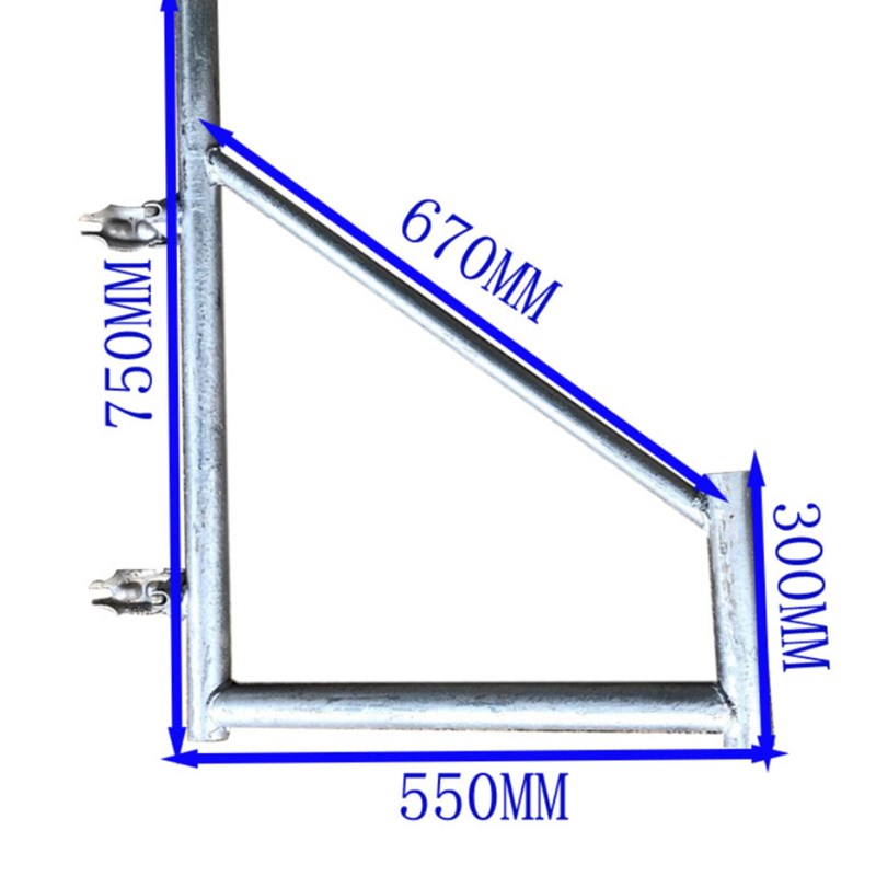 移动脚手架配件三角架龙门架外斜支撑杆护脚护翼稳固架护栏支腿