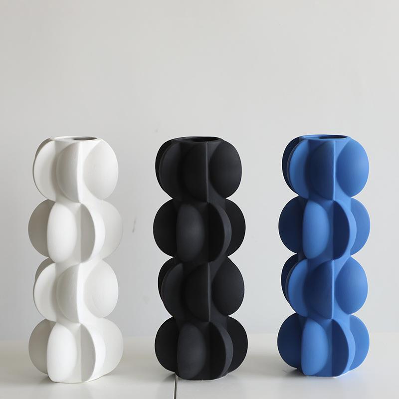 几何错位花瓶花器摆件售楼处样板房客厅家居饰品简约ins工艺品