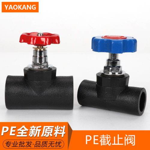 PE升降停止阀PE纯铜阀门停止阀开关20 25 HDPE阀门PE给水管材配件