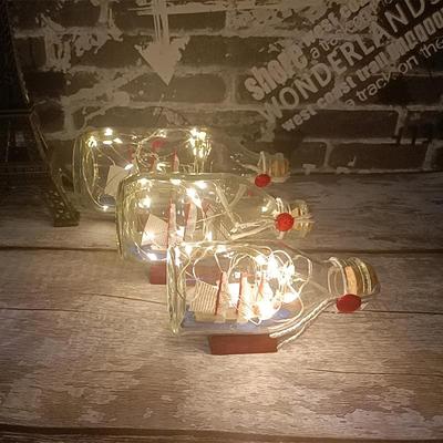 帆船漂流瓶摆件学生送礼工艺品船中瓶子玻璃瓶教师节礼物