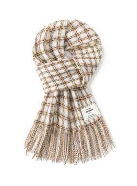 FREERABBITⅡ时尚千鸟格纹高级百搭披肩围脖韩系简约保暖防寒围巾