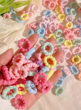 女宝宝小孩头绳不伤发竹节发圈彩色毛巾圈扎马尾耐用高弹力发饰
