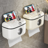 卫生间厕纸盒壁挂式 免打孔厕所纸巾盒防水放手纸卷纸卫生纸置物架