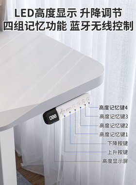 爱美卓电动升降桌电脑办公学习工作台TiMOTION双电机桌架书桌BX2