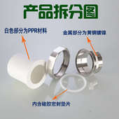 50PPR外丝活接1.2寸40内丝铜活接1.5寸63 110工程管道配件管件