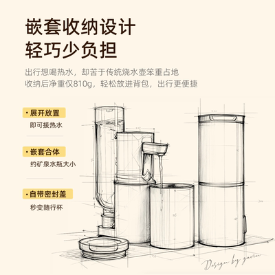 imimone米萌便携式即热式饮水机迷你小型净直饮机水器旅行烧水壶