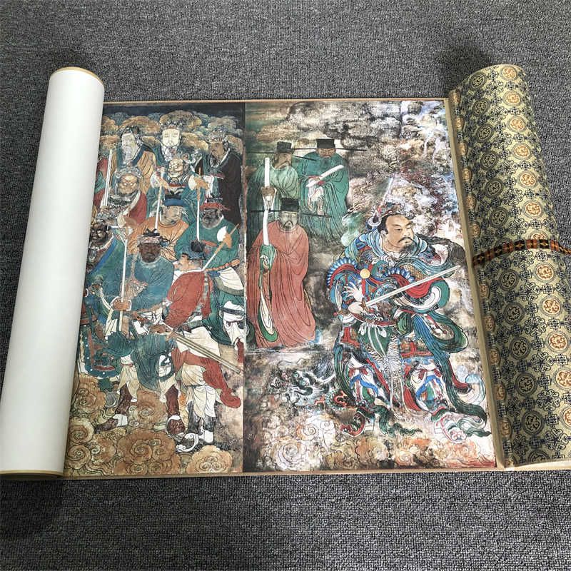 元 永乐宫壁画朝元图13版全图 工笔人物画国画高清微喷长卷装饰画