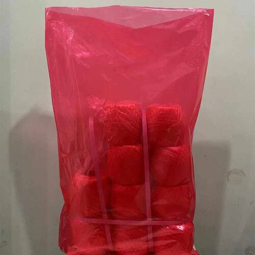 PE高压红色平口袋60*100加厚大号塑料包装袋大红喜庆袋汽配袋50只