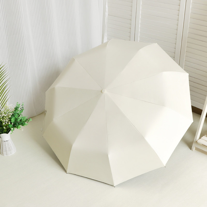 纯色晴雨伞两用摺叠全自动加固大号遮阳防晒抗UV遮阳伞男女生