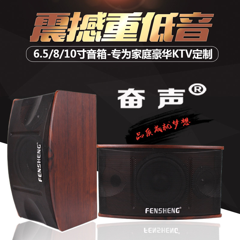 奋声/家庭卡拉ok音响商铺会议舞蹈培训室6.5/8/10寸卡包无源音箱