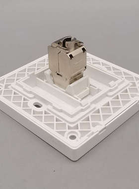 白色86型屏蔽七类网络CAT7网络RJ45电脑网络信息七类万兆网线