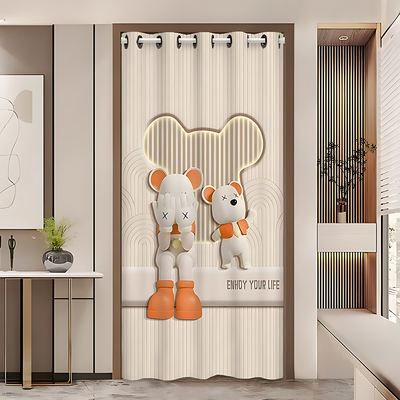 空调门帘隔断帘高级感卧室挡风布帘防走冷气帘子厨房卫生间遮挡帘