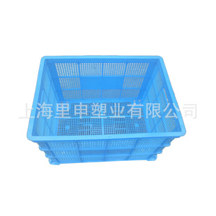 厂家直销880筐 蓝色加厚耐摔优质塑胶筐 网状塑胶筐 周转筐 上海