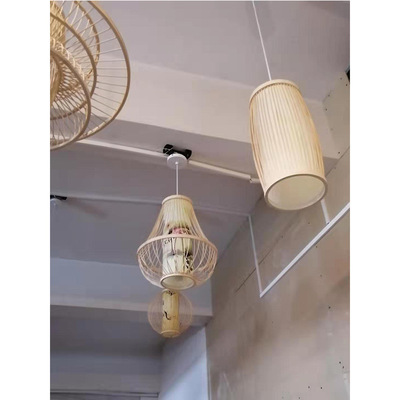 合水县正宁县环县中式竹灯复古竹艺东南亚楼梯间茶室餐厅中式灯具