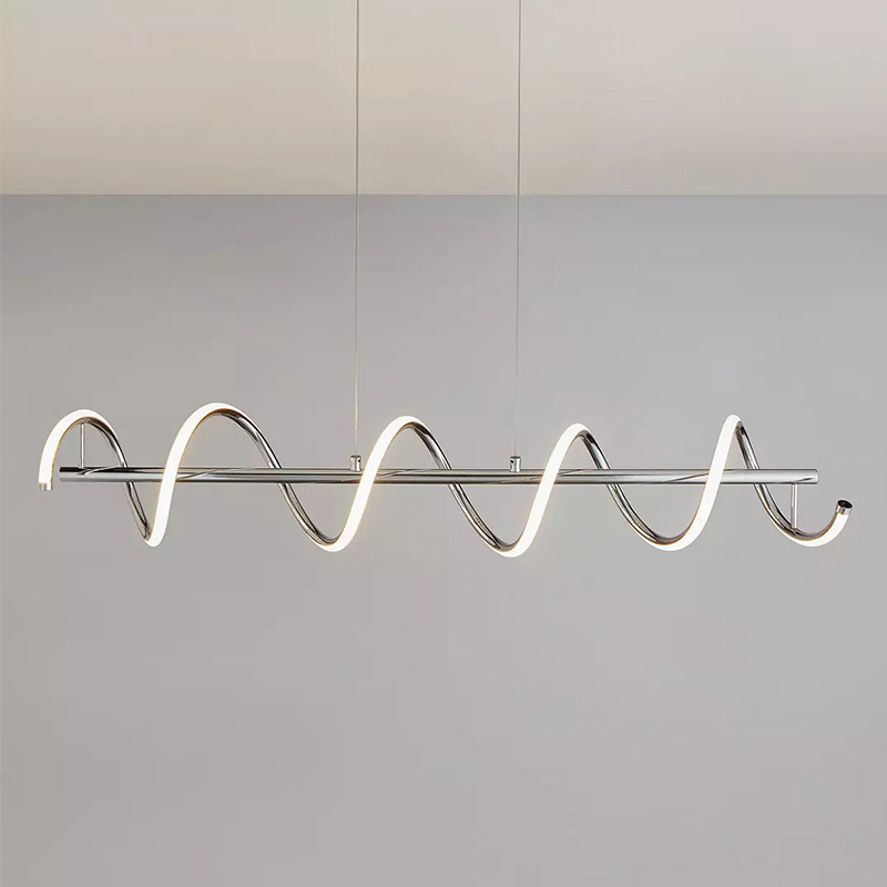 餐厅吊灯后现代不锈钢创意个性吧台办公北欧极简艺术轻奢设计师灯