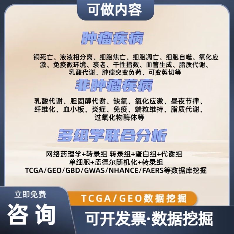 生信分析生物信息学作图/转录组学TCGA数据挖掘