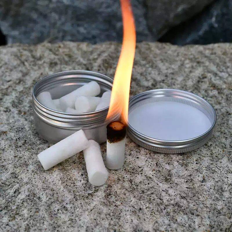 引火浸蜡棉棒点炭烧烤助燃物野外生火户外生存点火打火石火绒