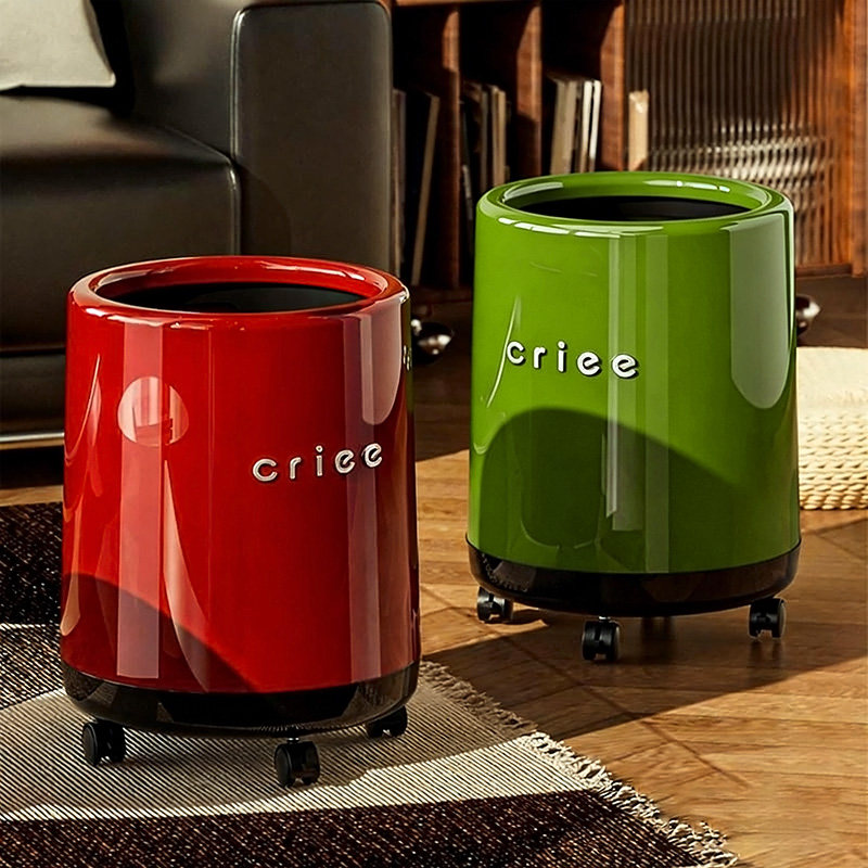 垃圾桶家用2026新款客厅轻奢高档大容量卧室厨房可移动办公室纸篓