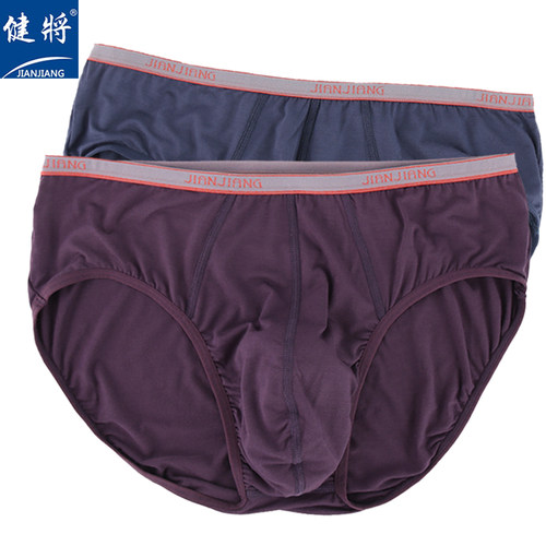 健将男士三角裤竹纤维中腰