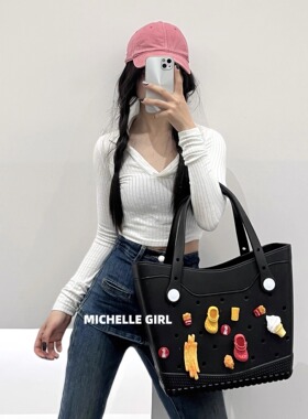 Michelle Girl夏季沙滩野餐收纳洞洞大包防水耐脏好收纳高质感女