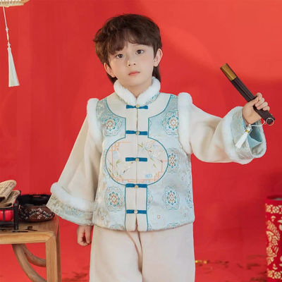 新中式儿童拜年服男童汉服