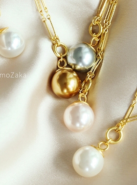 NOMOZAKA设计师品牌小众仿真珍珠贝珠项链锁骨链通勤日常