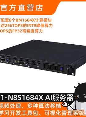 CSA1-N8S1684X 256T算力1U服务器 万兆网BM1684X 开放SDK SOPHON