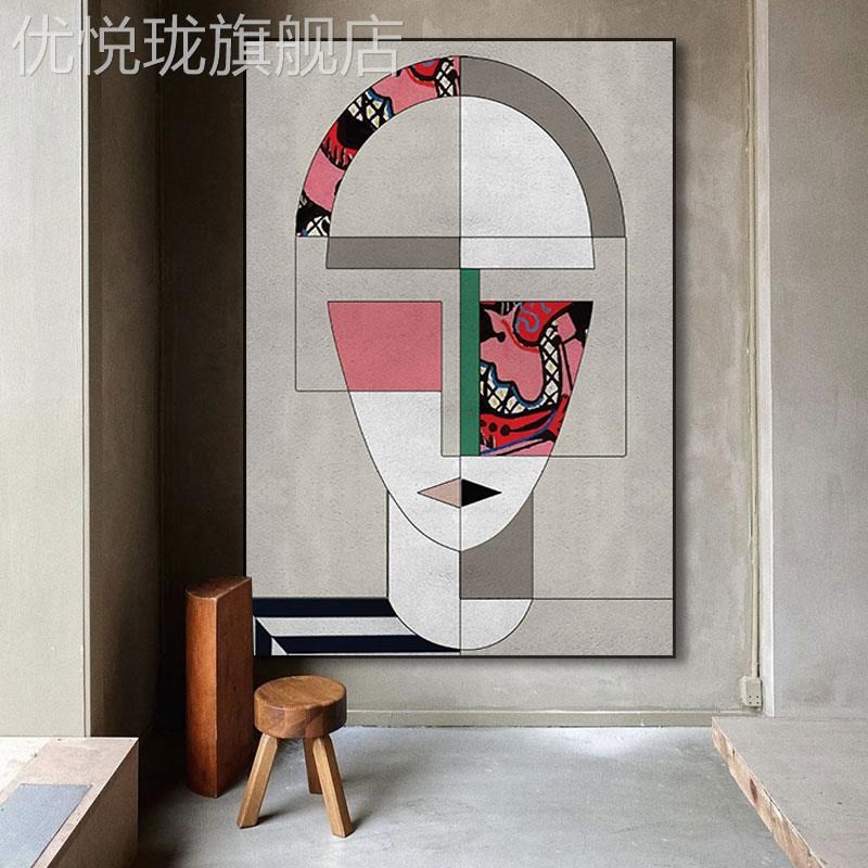 定做寂风宅寂风酒店侘装饰客画厅无框墙面壁画日式寂侘风玄关挂画图片