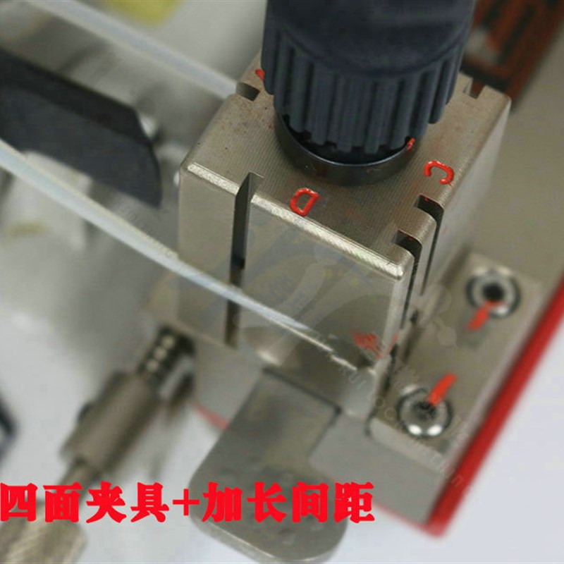 文兴Q27C钥匙机 交直流两用便携式卧式机 四面加长间距夹具钥匙机