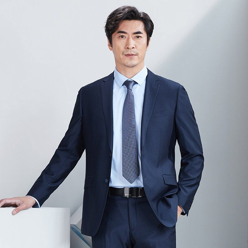 红都西装套装男士青年商务职业装西服套装